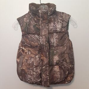 Girls Kids Sz S RealTree Xtra Camoflauge Insulated Puffer Vest Hunting Camo